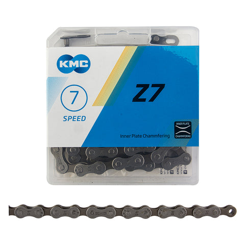 KMC Z7 Index 6/7/8 Speeds Grey/Brown 116 Links freeshipping - Onlinebike.store
