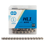 KMC HL1 Wide 1 Speed Silver 100 Link freeshipping - Onlinebike.store