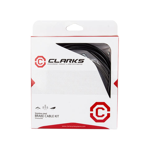 Clarks Stainless Steel Sport Brake Kit Front + Rear Sport RD/MT Black freeshipping - Onlinebike.store