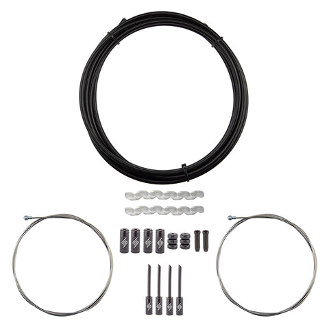 Origin8 Slick Compressionless Road Brake Cable/Housing Kit Front + Rear Black freeshipping - Onlinebike.store