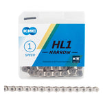 KMC HL1 Narrow 1 Speed Silver 100 Link freeshipping - Onlinebike.store