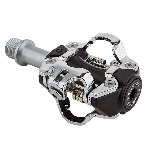 Exustar PM211 MTB Clipless Pedals Black/Silver freeshipping - Onlinebike.store